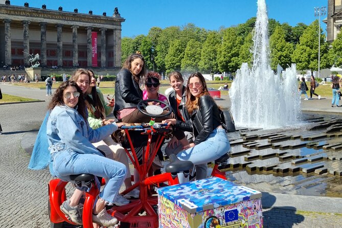 Beer Bike & Party Bike Highlights Berlin City Tour including pick-up - Tiergarten to Potsdamer Platz: The Global Stone Project and Wall-era details