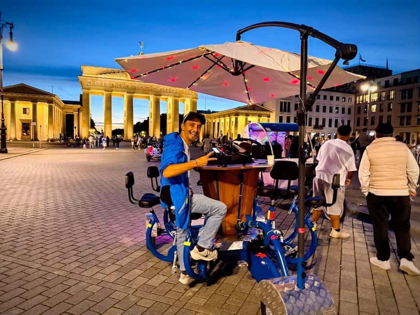 Beer Bike & Party Bike: Unforgettable Berlin City Tour incl. pickup - How the Beer Bike and Party Bike setup makes sightseeing more fun