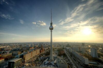 Berlin Capital 4-Course Sunset Dinner Cruise Including Drinks - The 4-course menu: cucumber soup, potato salad, and a sweet nougat finish