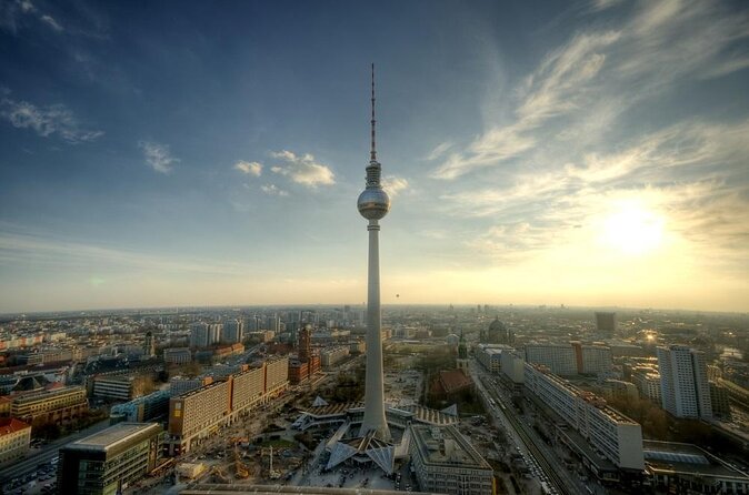 Berlin Capital 4-Course Sunset Dinner Cruise Including Drinks - The 4-course menu: cucumber soup, potato salad, and a sweet nougat finish
